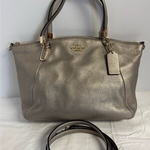 Coach Kelsey Metallic Gold Satchel